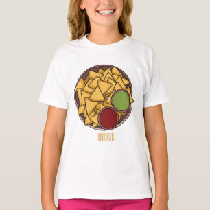 Nachos cartoon illustratie t-shirt
