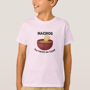 Nachos, de Mexicaanse salade - Kinderen Basic T-Sh T-shirt