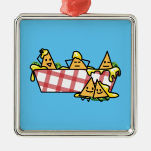 Nachos Melted Cheese Jalapeno Nacho tortilla chips Metalen Ornament