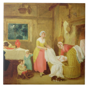 Nacht, 1799 (olie op canvas) (zie 127218-220) tegeltje
