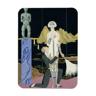 Nacht, 1925 (pochoir print) magneet