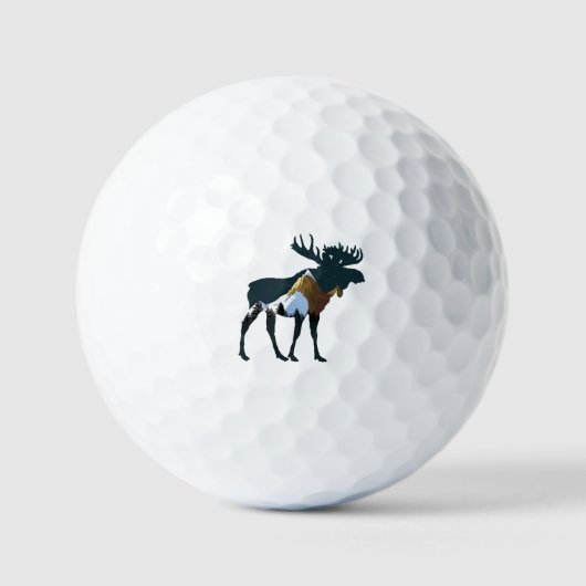 Nacht Bos Eland Golfballen (Voorkant)