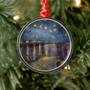 Nacht boven de Rhône Sterrennacht Vincent Van Gogh Metalen Ornament