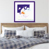 Nacht en Nap Drawings 11 Ze keek naar haar palm Canvas Afdruk (Insitu (Slaapkamer))