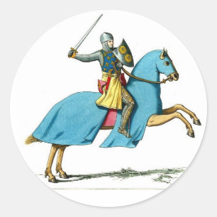 nacht en paard ronde sticker