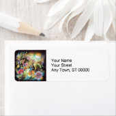 Nacht Floral Garden Art Etiket (Insitu)