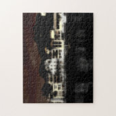 Nacht gebouwen digitaal effect van stijlindruk legpuzzel (Verticaal)