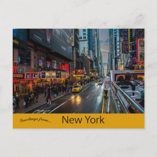 Nacht in het Briefkaart van New York