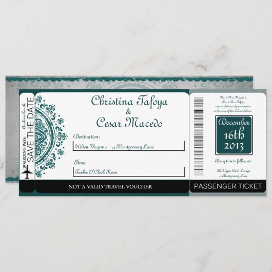 Nacht in India Uitnodiging tot uitzending van het  (Voorkant / Achterkant)