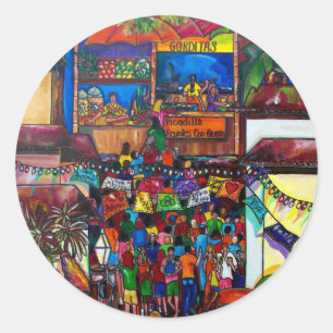 Nacht in oude San Antonio Sticker