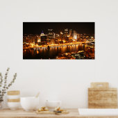 Nacht in Pittsburgh Poster (Keuken)