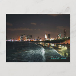 Nacht in Tel Aviv, Israël Briefkaart