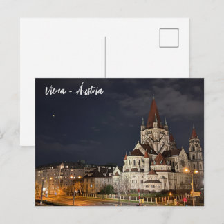 Nacht in Wenen, Oostenrijk Briefkaart