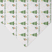 Nacht kerstscène met Cute Monkey Tissuepapier (Detail)