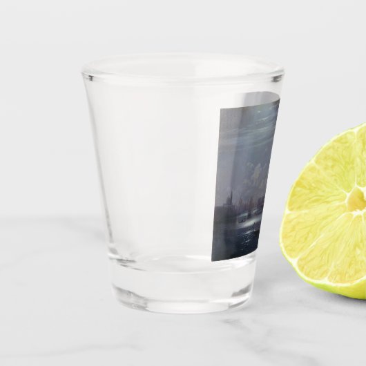 Nacht landschap in Venetië (Italiaanse stad) Shot Glas (Links)
