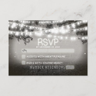 Nacht Lantaarns Bruiloft RSVP Kaartje