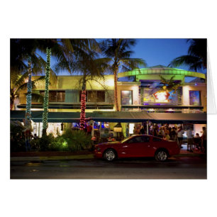 Nacht leven op Ocean Drive, South Beach, Miami