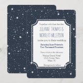 Nacht onder de sterren bruiloft kaart (Voorkant / Achterkant)