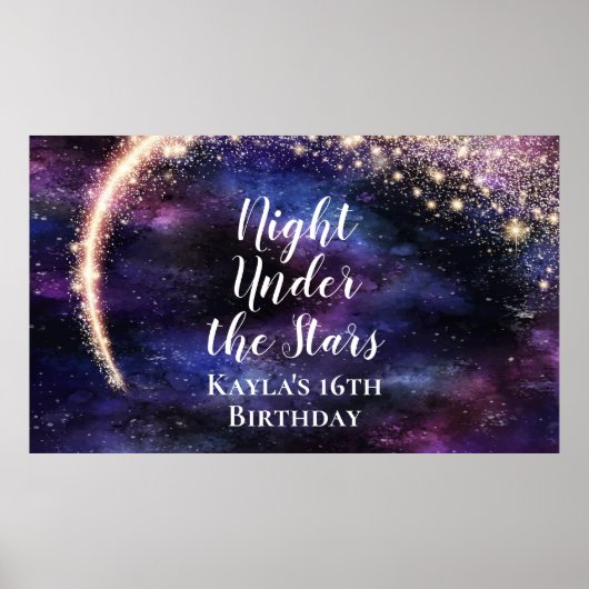 Nacht onder de sterren poster (Voorkant)