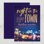 Nacht op de Bachelorette-partij in de stad Kaart (Voorkant / Achterkant)