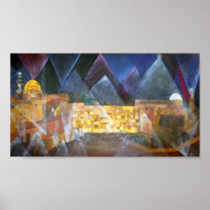 Nacht op Westerne muur Poster