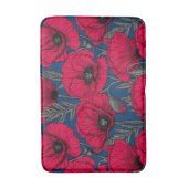 Nacht papavertuin badmat (Voorkant Verticaal)