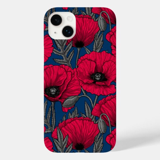 Nacht papavertuin Case-Mate iPhone case (Achterkant)