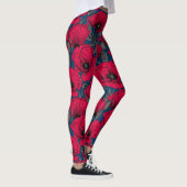 Nacht papavertuin leggings (Rechts)