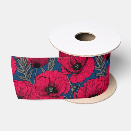 Nacht papavertuin lint (Spoel)