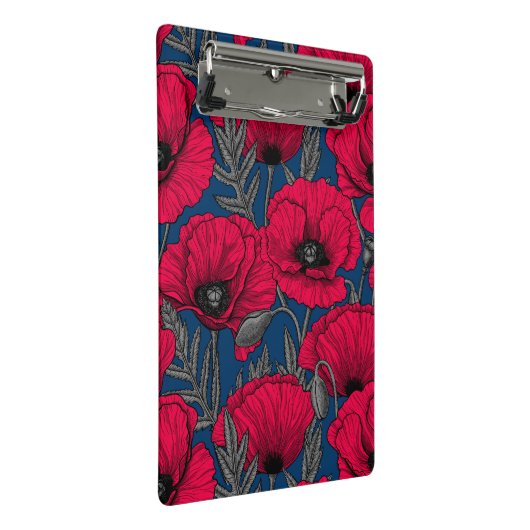 Nacht papavertuin mini klembord (Schuin)