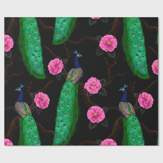 Nacht-pauktuin Cadeaupapier (Vlak)