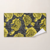 Nacht pony-tuin in geel en grijs bad handdoek (Handdoek)