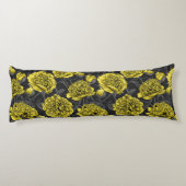 Nacht pony-tuin in geel en grijs lichaamskussen (Achterkant)