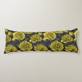 Nacht pony-tuin in geel en grijs lichaamskussen (Voorkant)