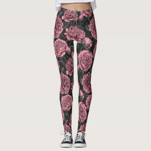 Nacht pony-tuin in roze en grijs leggings