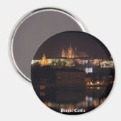 Nacht Praag Kasteel Magneet (Voorkant / Achterkant)