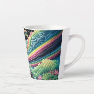 Nacht Regenboog Kraai Latte Mok