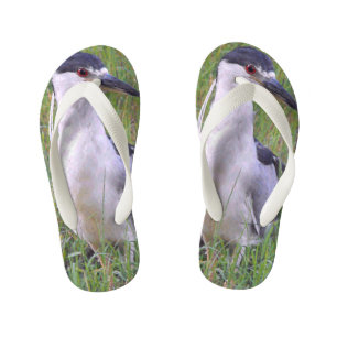 Nacht Reiger in het Groene Gras Kinder Teenslippers