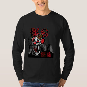 Nacht schreeuwt de duivelse clown V5 T-shirt