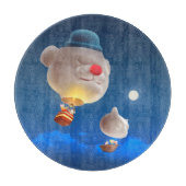 Nacht Sky ballon avontuur Snijplank (Voorkant)