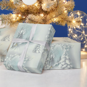 nacht Snowy Cadeaupapier