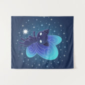 Nacht Ster Fee Pixie Kat EP Wandkleed (Voorkant (horizontaal))