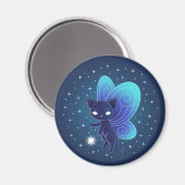 Nacht Ster Fee Pixie Kat Magneet (Voorkant / Achterkant)
