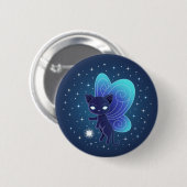 Nacht Ster Fee Pixie Kat Ronde Button 5,7 Cm (Voorkant /achterkant)