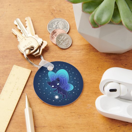 Nacht Ster Fee Pixie Kat Sleutelhanger (Bureau)