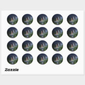 Nacht-tijd Garden Fairy Ronde Sticker (Vel)