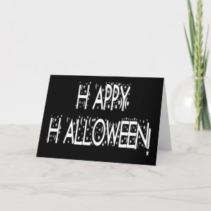 Nacht-tijd Happy Halloween-tekst Kaart