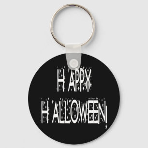 Nacht-tijd Happy Halloween-tekst Sleutelhanger