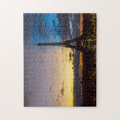 Nacht tot dag over Eiffeltoren uit Trocadero Legpuzzel (Verticaal)