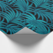 Nacht tropische palmbladeren cadeaupapier (Hoek)